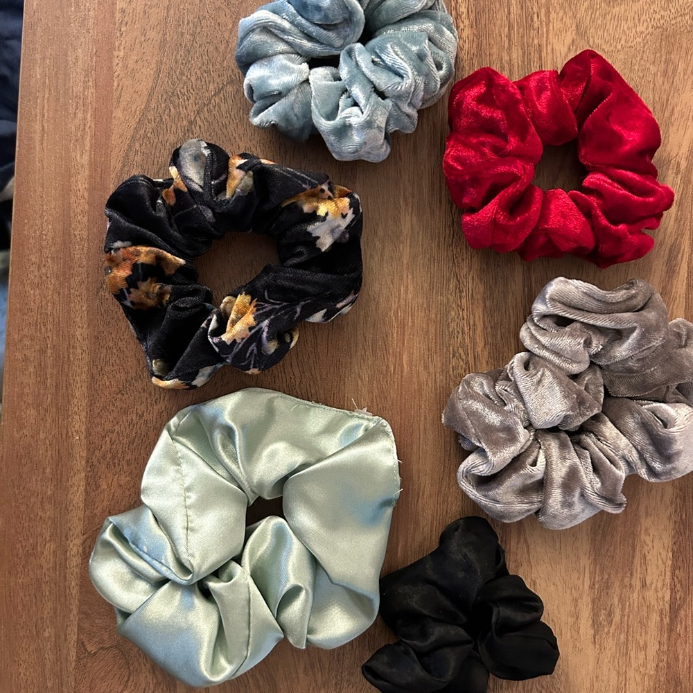 Assorted Velvet and Satin Scrunchies